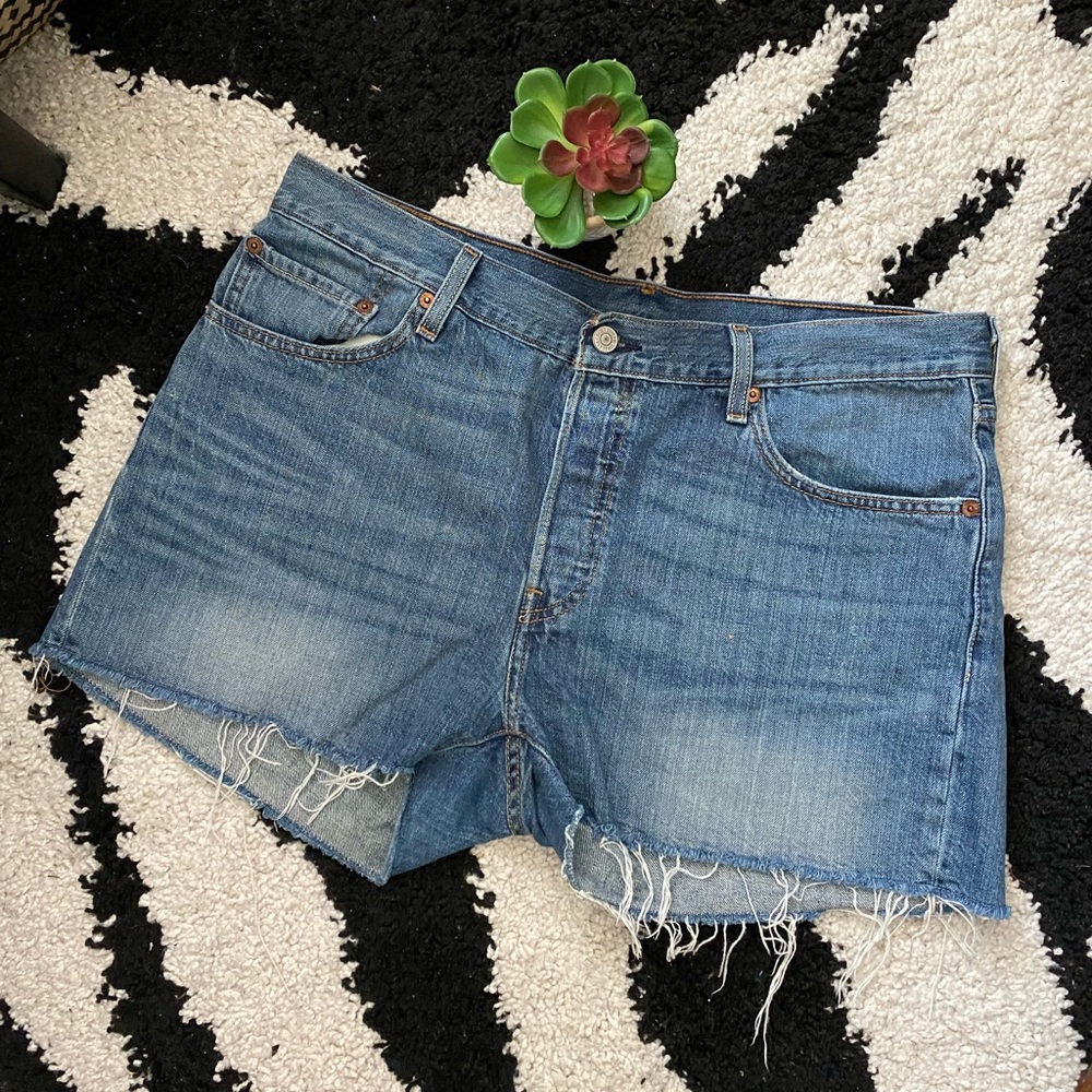 Levi's Blue Denim Cutoff Jean Shorts